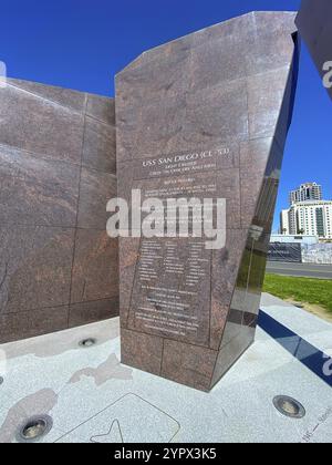 USS San Diego Memorial au port, San Diego, Californie, États-Unis, 18 avril, 2020, Amérique du Nord Banque D'Images