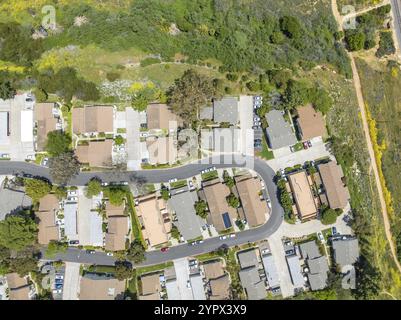 Vue aérienne sur les maisons et les condos à San Diego, Californie, États-Unis, Amérique du Nord Banque D'Images