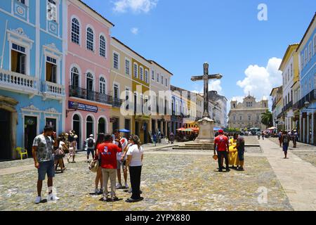 Église Sao Francisco à Pelourinho, dans le centre historique de Salvador Bahia. Brésil. Pelourinho, dans le centre historique de Salvador Bahia. Febrau Banque D'Images