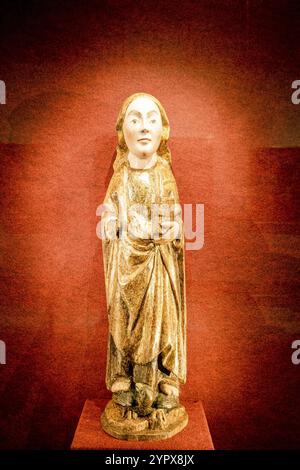 Saint Jean l'évangéliste, 12ème siècle, musée dans la cilla, zone du 13ème siècle qui a servi de cave et entrepôt, monastère de Santa Maria de sa Banque D'Images