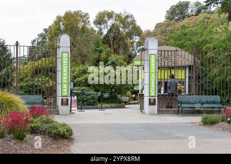 San Francisco, Californie, États-Unis - 7 juin 2023 : une des entrées du jardin botanique de San Francisco, Californie, États-Unis. Banque D'Images
