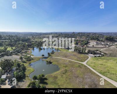 Vue aérienne sur Rancho Santa Fe ville super riche à San Diego, Californie, États-Unis, Amérique du Nord Banque D'Images