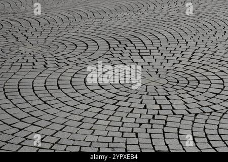 Trottoir à Leipziger Markt, structure de fond de texture, pierreux, fond urbain Banque D'Images