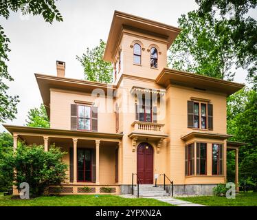 Les Evergreens, maison d'Austin Dickinson au Emily Dickinson Museum. Banque D'Images