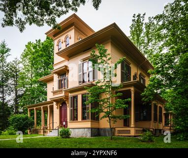 Les Evergreens, maison d'Austin Dickinson au Emily Dickinson Museum. Banque D'Images