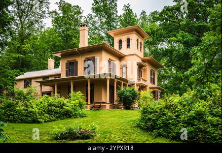 Les Evergreens, maison d'Austin Dickinson au Emily Dickinson Museum. Banque D'Images