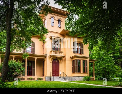 Les Evergreens, maison d'Austin Dickinson au Emily Dickinson Museum. Banque D'Images