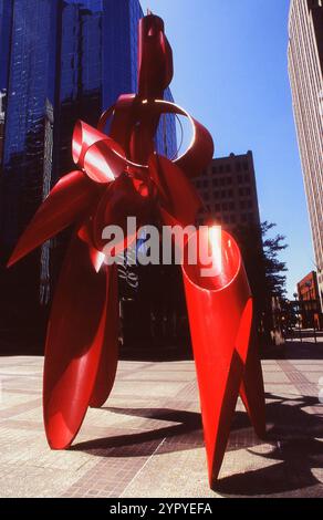 Oklahoma City, Oklahoma City, Oklahoma, états-Unis, acc. 1995. La 'Galaxie' (sculpture) d'Alexander Liberman. Banque D'Images