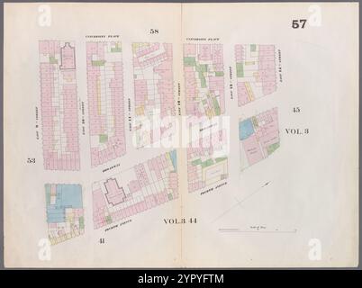 Carte délimitée par 14th Street, Fourth Avenue, 9th Street, University place, planche 57 1857 - 1862 par Perris, William Banque D'Images