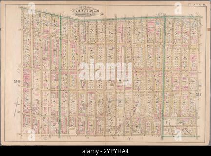 Planche 8 : [bornée par l'avenue Flushing Wallabout, l'avenue Nostrand, l'avenue Lafayette et l'avenue Clermont.] 1886 par Robinson, E. (Elisha) Banque D'Images