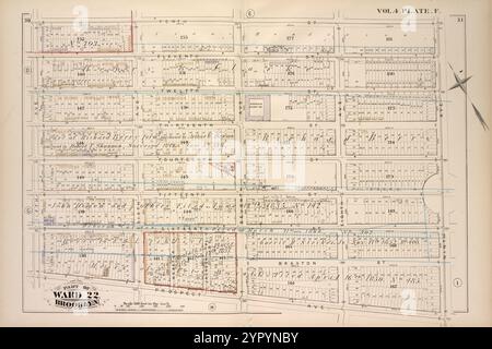 Carte Bound by Tenth, Ninth Ave., Prospect Ave., Fifth Ave. ; y compris Eleventh douzième., Thirteen, quatorzième, quinzième, seizième, Sixth Ave., Webster PL., Jackson PL., Seventh Ave., Eighth Ave., Vol. 4. Plaque, F. 1880 Banque D'Images