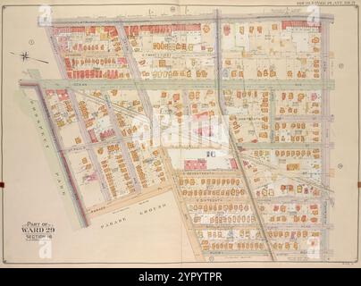 Brooklyn, vol. 5, double page plate No 21 ; fait partie du quartier 29, section 16 ; 1906 par E.B. Hyde & Co. Banque D'Images