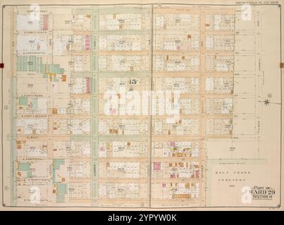 Brooklyn, vol. 5, planche double page no 10 ; fait partie du quartier 29, section 15 ; 1906 par E.B. Hyde & Co. Banque D'Images