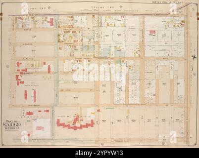 Brooklyn, vol. 5, double page plate No. 3 ; part of Wards 29, section 15 ; 1906 par E.B. Hyde & Co. Banque D'Images