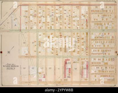 Brooklyn, vol. 6, double page plate No. 21 ; part of Wards 30 & 31, section 19 ; [Map Bounded by 23rd Ave., Benson Ave., 20th Ave., 28th Ave. ; Including 22nd Ave., Avenue P, Stillwell Ave.] 1905 par E.B. Hyde & Co. Banque D'Images