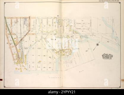 Brooklyn, Vol. 3, double page plate No. 35 ; part of Ward 32, section 24 ; [Map Bounded by Avenue N, Louisiana Ave. ; Including Fresh Creek, Jamaica Bay, E. 93rd] 1916 - 1920 by E.B. Hyde & Co. Banque D'Images