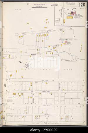 Queens V. 4, plate No 126 [carte bornée par Merrick Rd, Pacific, Railroad Ave., South ; Cumberland, vigne] 1884 - 1936 Banque D'Images