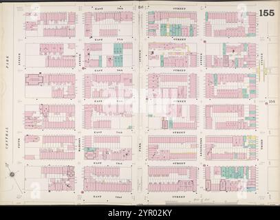Manhattan, V. 8, double page plate No. 155 [Map Bounded by E. 78th équipé, 3rd Ave., E. 72nd équipé, 5th Ave.] 1896 Banque D'Images