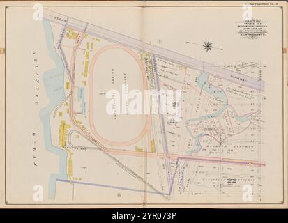 Délimitée par Ocean Parkway, Avenue Z, E. 12th équipé, canal Ave., Coney Island Ave., (océan Atlantique) Surf Ave. et Sea-Breeze Ave., double page plate No. 8 1899 par Ullitz, Hugo. Banque D'Images