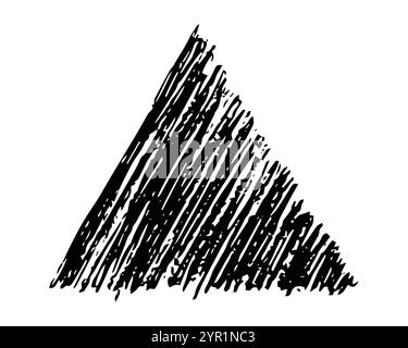 Esquissez le triangle de maculage. Crayon dessiné à la main. Illustration vectorielle. Illustration de Vecteur