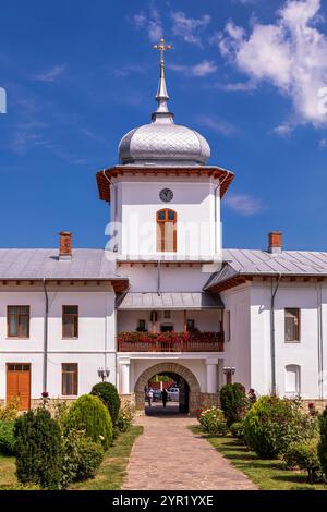 Monastère de Văratec, village de Văratec, commune d'Agapia, comté de Neamț, Roumanie Banque D'Images