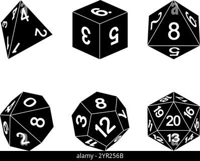 Jeu Dice Illustration Roleplaying jeu de société Illustration de Vecteur