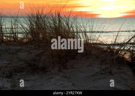 Sonnenuntergang AM 1. Avent 2024 im Ostseebad Wustrow, Fischland, Darß, Mecklenburg-Vorpommern Abendstimmung Ostsee *** coucher de soleil le 1 Avent 2024 dans la station balnéaire balte de Wustrow, Fischland, Darß, Mecklenburg-Vorpommern Evening Mood mer Baltique 20241201-DSC 8791 Banque D'Images