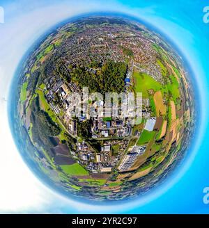 Luftbild, Gewerbegebiet Werner Straße mit Gewerbegebiet Industriestraße, Erdkugel, Fisheye Aufnahme, Fischaugen Aufnahme, 360 Grad Aufnahme, minuscule monde, petite planète, fisheye Bild, , Selm, Ruhrgebiet, Nordrhein-Westfalen, Deutschland ACHTUNGxMINDESTHONORARx60xEURO *** vue aérienne, zone industrielle Werner Straße avec zone industrielle Industriestraße, globe terrestre, image fisheye, image à 360 degrés, minuscule monde, petite planète, image fisheye, , Selm, région de la Ruhr, Rhénanie du Nord-Westphalie, Allemagne ACHTUNGxMINDESTHONORARx60xEURO Banque D'Images