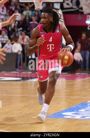 Bonn, Deutschland. 1er décembre 2024. Phlandrous Fleming Jr. (Bonn), Telekom Baskets Bonn vs Ratiopharm Ulm, easyCredit BBL, Journée 10, Bonn, 01.12.2024. Crédit : Juergen Schwarz/Alamy Live News Banque D'Images