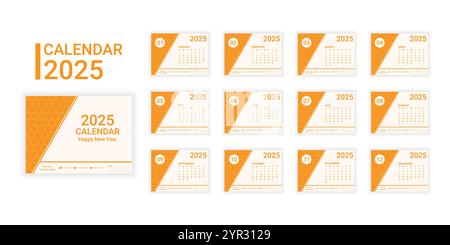 Calendrier 2025 Illustration de Vecteur