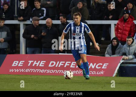 Nicky Featherstone de Hartlepool United en action lors du match de la Ligue nationale Vanarama entre Hartlepool United et Barnet au Victoria Park, Hartlepool le samedi 30 novembre 2024. (Photo : Mark Fletcher | mi News) crédit : MI News & Sport /Alamy Live News Banque D'Images