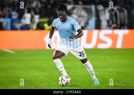 Rome, Italie. 28 novembre 2024. Loum TCHAOUNA de Lazio Rome lors du match de football UEFA Europa League, League phase MD5 entre SS Lazio et PFK Ludogorets Razgrad le 28 novembre 2024 au Stadio Olimpico à Rome, Italie - photo Matthieu Mirville (M Insabato)/DPPI crédit : DPPI Media/Alamy Live News Banque D'Images