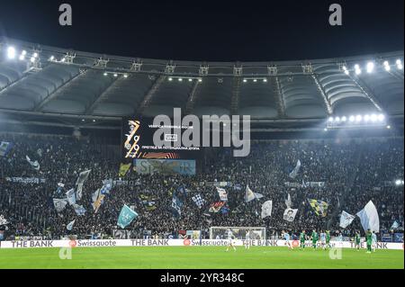 Rome, Italie. 28 novembre 2024. Vue générale lors du match de football UEFA Europa League, League phase MD5 entre SS Lazio et PFK Ludogorets Razgrad le 28 novembre 2024 au Stadio Olimpico à Rome, Italie - photo Matthieu Mirville (M Insabato)/DPPI crédit : DPPI Media/Alamy Live News Banque D'Images