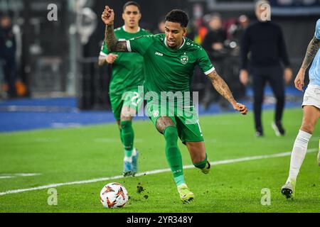 Rome, Italie. 28 novembre 2024. Deroy DUARTE de Ludogorets Razgrad lors du match de football UEFA Europa League, League phase MD5 entre SS Lazio et PFK Ludogorets Razgrad le 28 novembre 2024 au Stadio Olimpico à Rome, Italie - photo Matthieu Mirville (M Insabato)/DPPI crédit : DPPI Media/Alamy Live News Banque D'Images