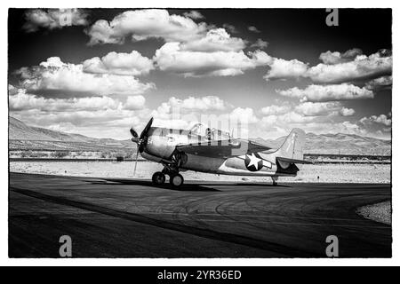 Grumman F4F Wildcat après un vol en Arizona Banque D'Images