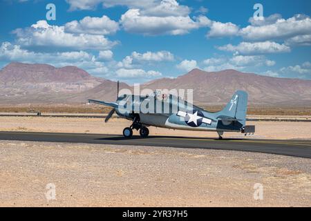 Grumman F4F Wildcat après un vol en Arizona Banque D'Images