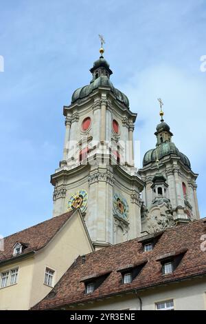 Gallen Cathedral, Stiftskirche composée Gallus und Otmar, Fürstabtei composée Gallen, Abbey of Saint Gall, tous Gallen, Switzerland, Schweiz, Suisse, Suisse, Europe Banque D'Images