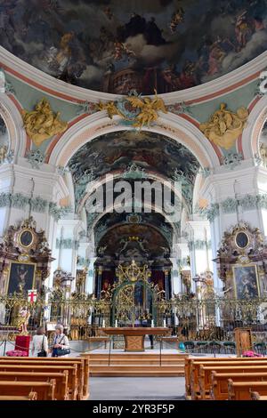 Gallen Cathedral, Stiftskirche composée Gallus und Otmar, Fürstabtei composée Gallen, Abbey of Saint Gall, tous Gallen, Switzerland, Schweiz, Suisse, Suisse, Europe Banque D'Images