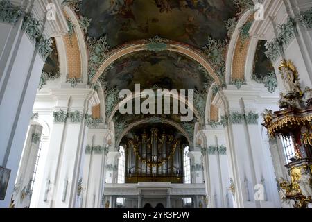 Gallen Cathedral, Stiftskirche composée Gallus und Otmar, Fürstabtei composée Gallen, Abbey of Saint Gall, tous Gallen, Switzerland, Schweiz, Suisse, Suisse, Europe Banque D'Images