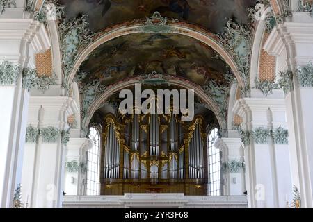 Gallen Cathedral, Stiftskirche composée Gallus und Otmar, Fürstabtei composée Gallen, Abbey of Saint Gall, tous Gallen, Switzerland, Schweiz, Suisse, Suisse, Europe Banque D'Images