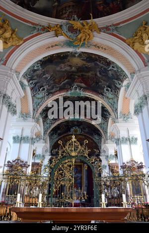 Gallen Cathedral, Stiftskirche composée Gallus und Otmar, Fürstabtei composée Gallen, Abbey of Saint Gall, tous Gallen, Switzerland, Schweiz, Suisse, Suisse, Europe Banque D'Images