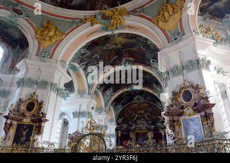 Gallen Cathedral, Stiftskirche composée Gallus und Otmar, Fürstabtei composée Gallen, Abbey of Saint Gall, tous Gallen, Switzerland, Schweiz, Suisse, Suisse, Europe Banque D'Images