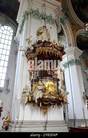 Gallen Cathedral, Stiftskirche composée Gallus und Otmar, Fürstabtei composée Gallen, Abbey of Saint Gall, tous Gallen, Switzerland, Schweiz, Suisse, Suisse, Europe Banque D'Images