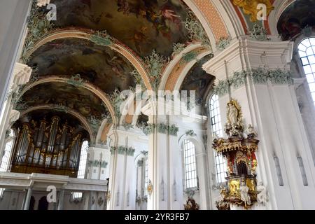 Gallen Cathedral, Stiftskirche composée Gallus und Otmar, Fürstabtei composée Gallen, Abbey of Saint Gall, tous Gallen, Switzerland, Schweiz, Suisse, Suisse, Europe Banque D'Images