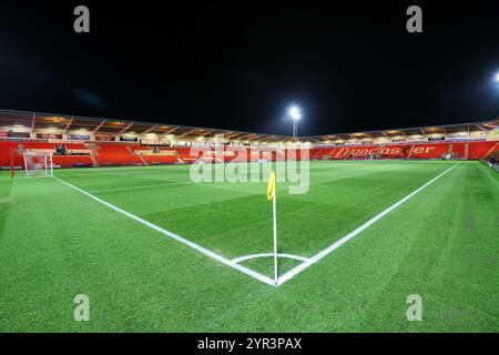 Doncaster, Royaume-Uni. 02 décembre 2024. Vue générale du stade Eco-Power, Doncaster avant le match amical international féminin Angleterre femmes U23 vs Suède femmes U23 au stade Eco-Power, Doncaster, Royaume-Uni, le 2 décembre 2024 (photo par Alex Roebuck/News images) à Doncaster, Royaume-Uni le 12/2/2024. (Photo par Alex Roebuck/News images/SIPA USA) crédit : SIPA USA/Alamy Live News Banque D'Images