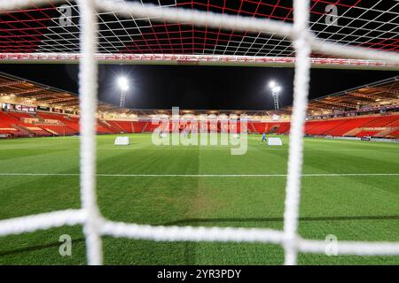 Doncaster, Royaume-Uni. 02 décembre 2024. Vue générale du stade Eco-Power, Doncaster avant le match amical international féminin Angleterre femmes U23 vs Suède femmes U23 au stade Eco-Power, Doncaster, Royaume-Uni, le 2 décembre 2024 (photo par Alex Roebuck/News images) à Doncaster, Royaume-Uni le 12/2/2024. (Photo par Alex Roebuck/News images/SIPA USA) crédit : SIPA USA/Alamy Live News Banque D'Images