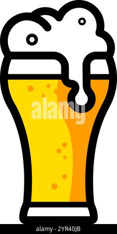 verre de bière - icône Illustration de Vecteur