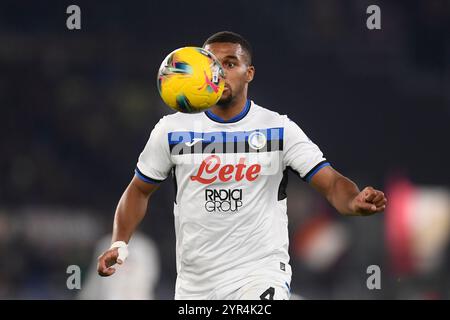 Rome, Italie. 02 décembre 2024. Isak Hien d'Atalanta BC lors du match de Serie A entre AS Roma et Atalanta BC au stade Olimpico à Rome (Italie), le 2 décembre 2024. Crédit : Insidefoto di andrea staccioli/Alamy Live News Banque D'Images