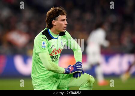 Rome, Italie. 02 décembre 2024. Marco Carnesecchi d'Atalanta BC lors du match de Serie A entre AS Roma et Atalanta BC au stade Olimpico à Rome (Italie), le 2 décembre 2024. Crédit : Insidefoto di andrea staccioli/Alamy Live News Banque D'Images