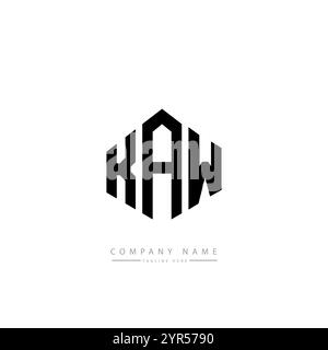 KAV, logo KAV, lettre KAV, polygone KAV, hexagone KAV, cube KAV, vecteur KAV, police KAV, conception de logo KAV, monogramme KAV, logo de technologie KAV, symbole KAV, K. Illustration de Vecteur